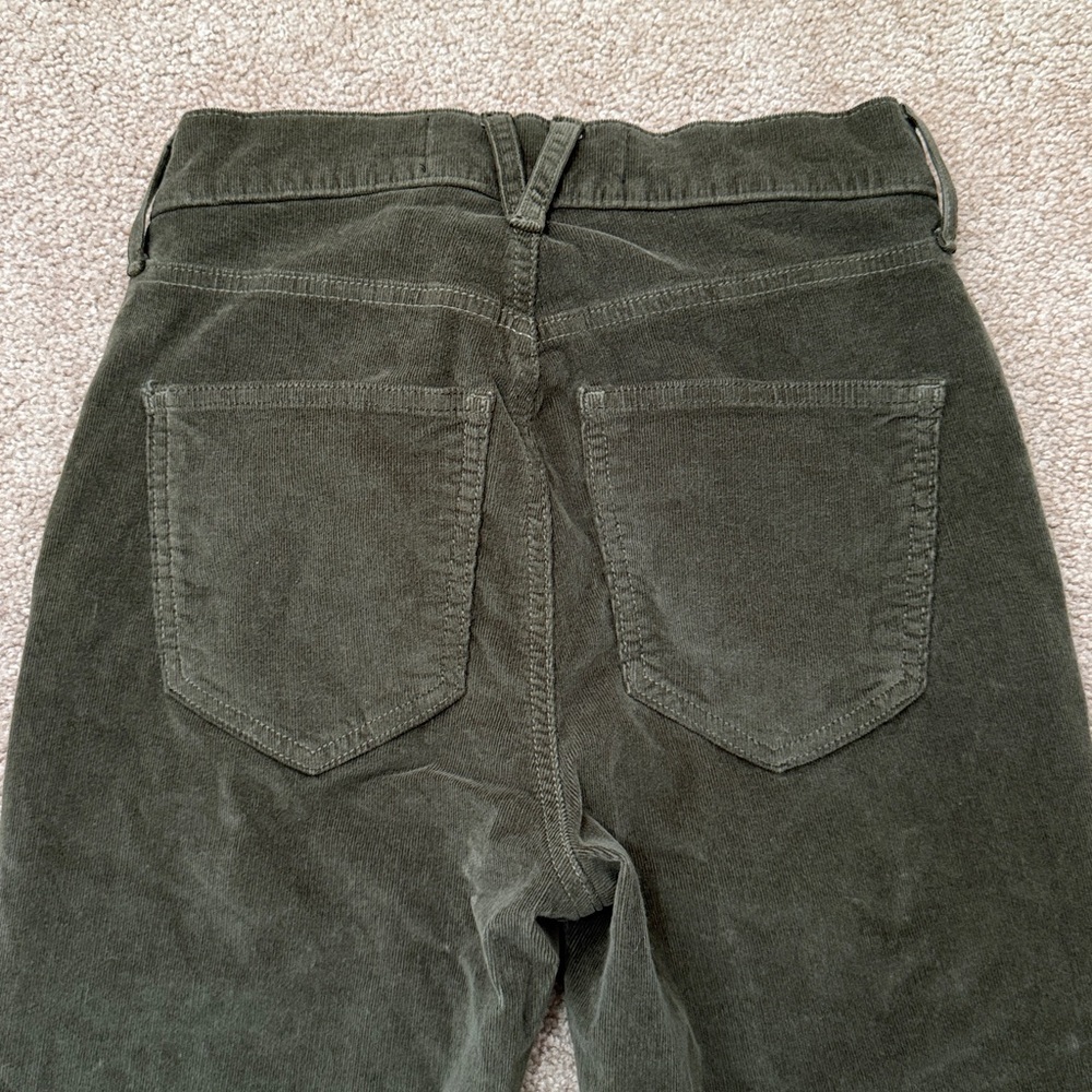Veronica Beard The Cameron High Rise Bootcut Army Green Corduroy Pants Size 27 - Picture 7 of 12
